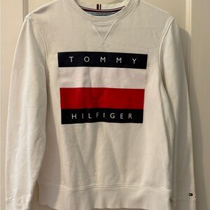 Tommy Hilfiger White Crewneck Sweater - Size M
